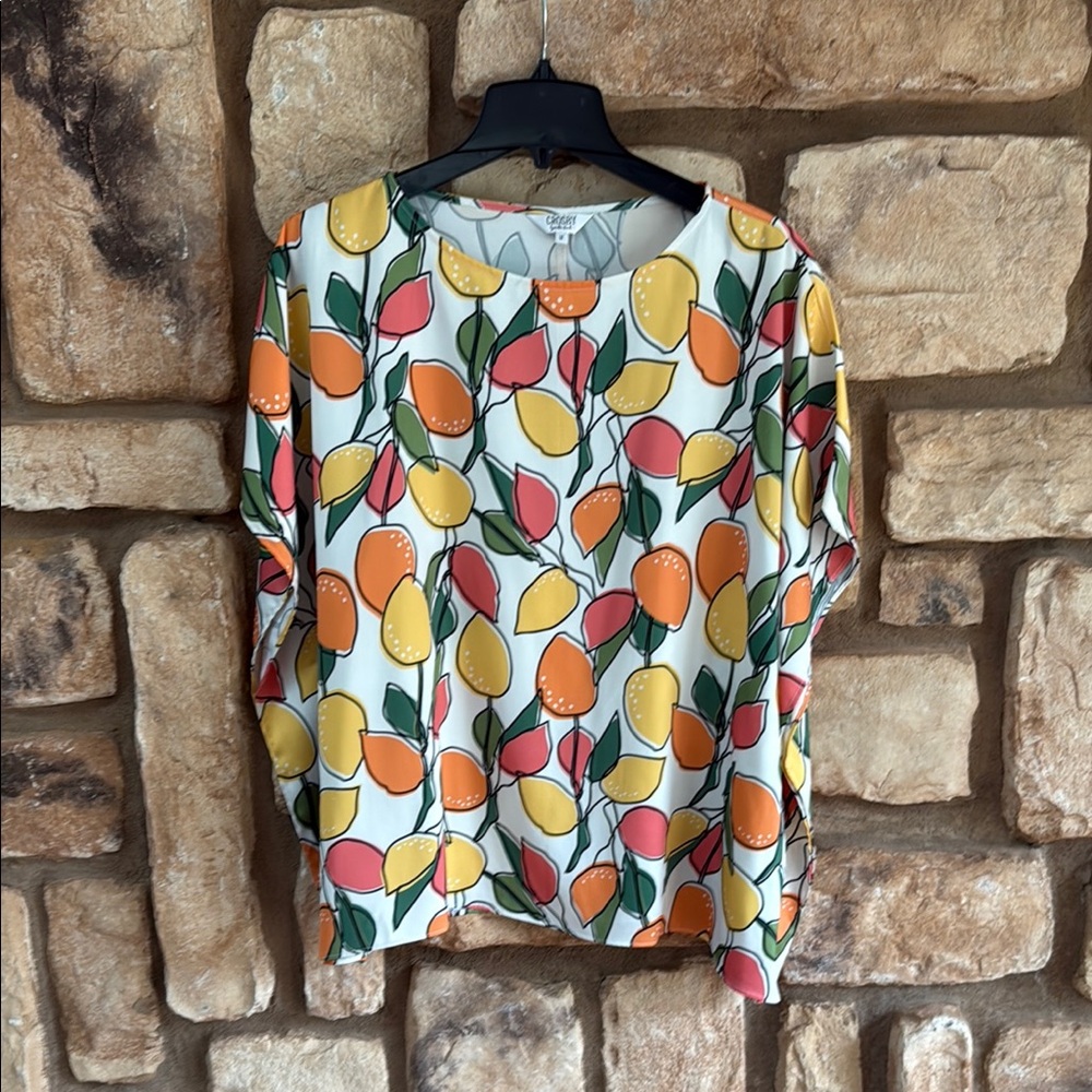 Crosby by Mollie Burch citron top size m
